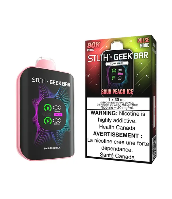 STLTH Tangy (Sour) Peach Ice STLTH X Geekbar 80k Rechargeable Disposable