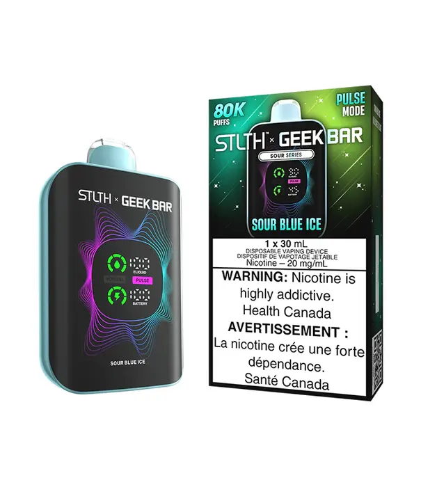 STLTH Sour Blue Ice STLTH X Geekbar 80k Rechargeable Disposable