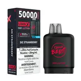 Sic Strawberry Ice Flavour Beast Level X G2 Ultra 50k Disposable Vape Pod