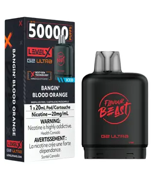 Bangin Blood Orange Ice Flavour Beast Level X G2 Ultra 50k Disposable Vape Pod