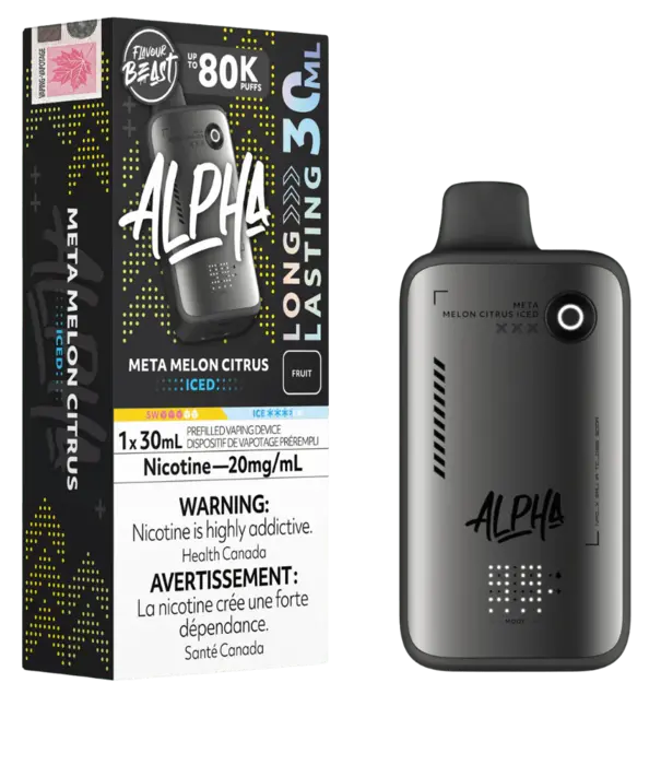 Flavour Beast Meta Melon Citrus Ice Flavour Beast Alpha 80k Rechargeable Disposable