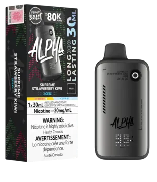 Supreme Strawberry Kiwi Ice Flavour Beast Alpha 80k Rechargeable Disposable
