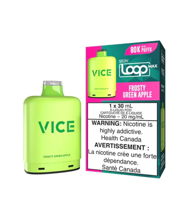 STLTH Frosty Green Apple STLTH Loop Max Vice 80k Disposable Vape Pod