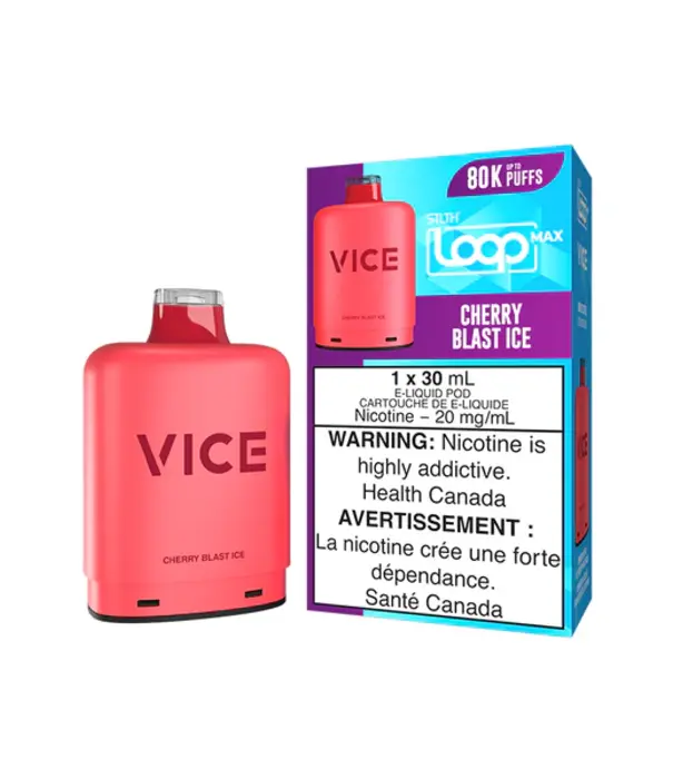 STLTH Cherry Blast Ice STLTH Loop Max Vice 80k Disposable Vape Pod