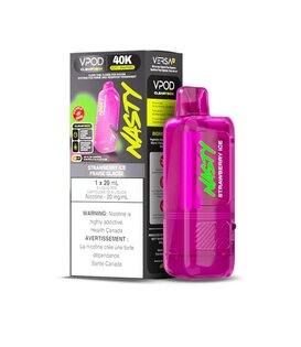 Strawberry Ice Vpod Versa X by Nasty 40k Disposable Vape Pod