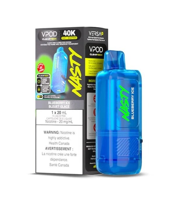 Nasty Blueberry Ice Vpod Versa X by Nasty 40k Disposable Vape Pod