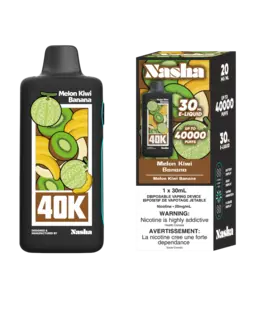 Melon Kiwi Banana Nasha 40k Rechargeable Disposable