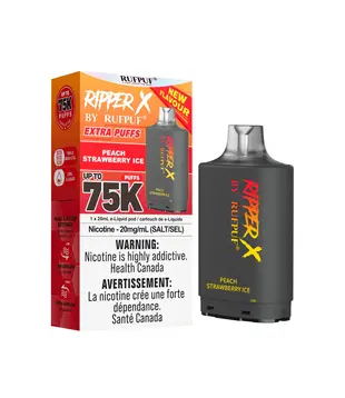 Peach Strawberry Ice Ripper X by RUFPUF 75k Disposable Vape Pod