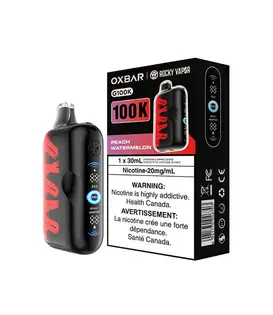 Peach Watermelon Rocky Vapor OxBar G100k Rechargeable Disposable