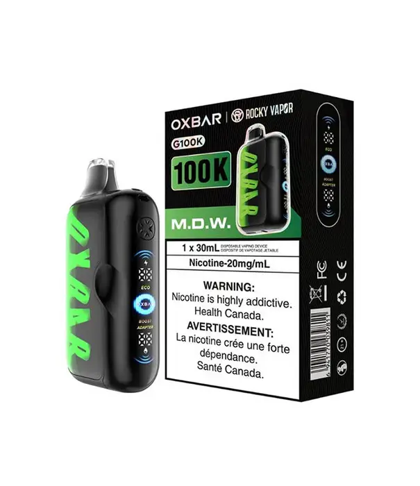 Ox Bar MDW Rocky Vapor OxBar G100k Rechargeable Disposable