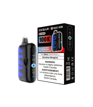 Blueberry Raspberry Watermelon Rocky Vapor OxBar G100k Rechargeable Disposable