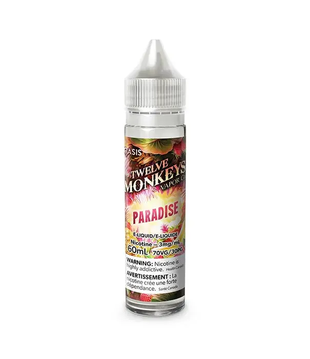 Paradise 3mg Twelve Monkeys 60ml Freebase E-liquid