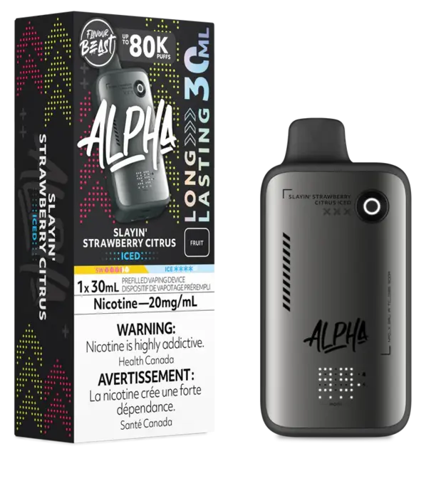 Flavour Beast Slayin Strawberry Citrus Ice Flavour Beast Alpha 80k Rechargeable Disposable