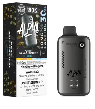 Pushin Mango Pineapple Ice Flavour Beast Alpha 80k Rechargeable Disposable