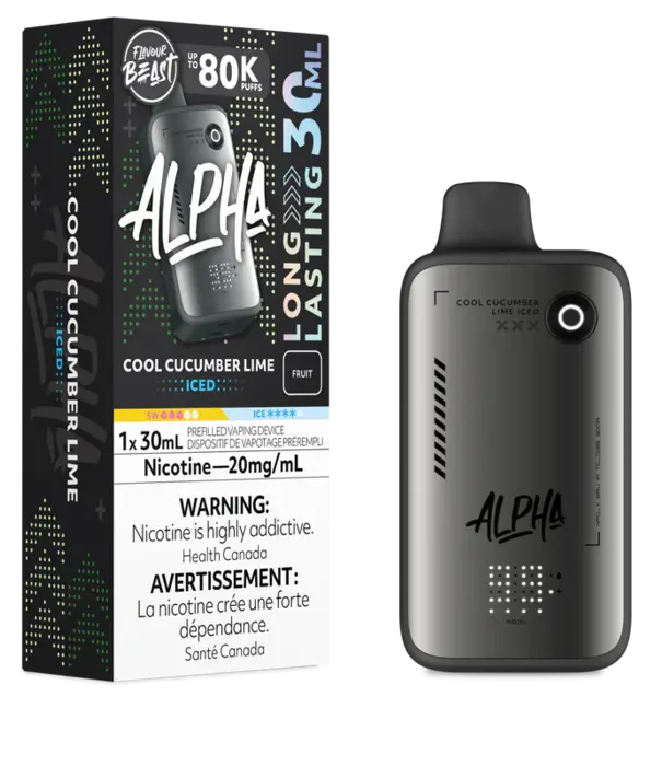 Flavour Beast Cool cucumber Lime Ice Flavour Beast Alpha 80k Rechargeable Disposable
