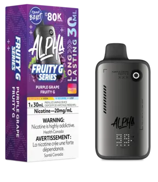 Purple Grape Fruity G Flavour Beast Alpha 80k Rechargeable Disposable