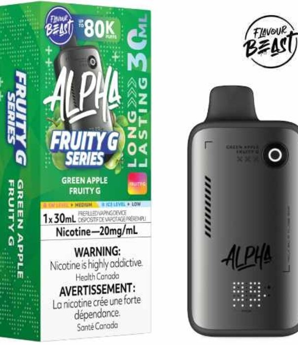 Flavour Beast Green Apple Fruity G Flavour Beast Alpha 80k Rechargeable Disposable