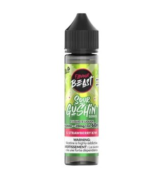 S Strawberry Kiwi 20mg Flavour Beast Sour Gushin 60ml Nic Salt E-liquid