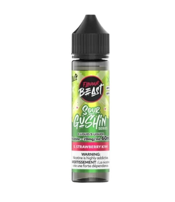 Flavour Beast S Strawberry Kiwi 20mg Flavour Beast Sour Gushin 60ml Nic Salt E-liquid
