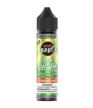 S Orange Lime 20mg Flavour Beast Sour Gushin 60ml Nic Salt E-liquid