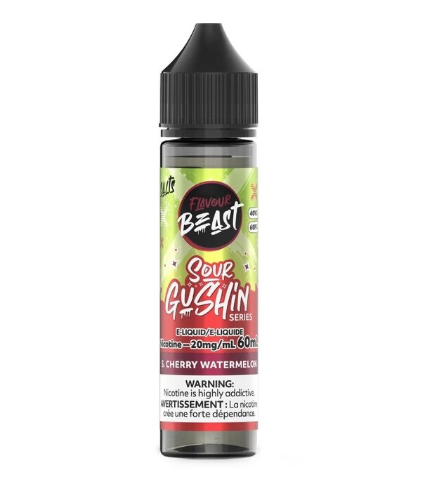 Flavour Beast S Cherry Watermelon 20mg Flavour Beast Sour Gushin 60ml Nic Salt E-liquid