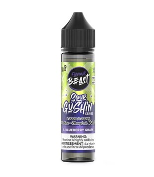 S Blueberry Grape 20mg Flavour Beast Sour Gushin 60ml Nic Salt E-liquid