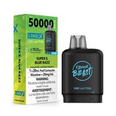 Super Sour Blue Razz Ice Flavour Beast Level X G2 Ultra 50k Disposable Vape Pod
