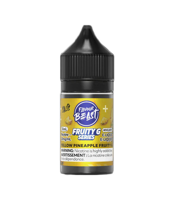 Flavour Beast Yellow Pineapple Fruity G 20mg Fkavour Beast Nic Salt 30ml E-liquid