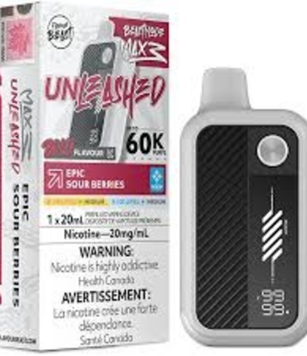 Flavour Beast Epic Sour Berries Ice Flavour Beast Unleashed Beast Mode Max 3 60k Rechargeable Disposable