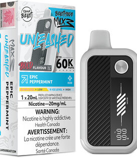 Epic Peppermint Ice Flavour Beast Unleashed Beast Mode Max 3 60k Rechargeable Disposable