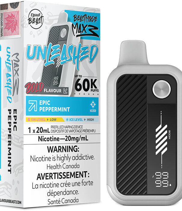 Flavour Beast Epic Peppermint Ice Flavour Beast Unleashed Beast Mode Max 3 60k Rechargeable Disposable