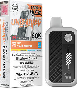 Epic Peach Mango Ice Flavour Beast Unleashed Beast Mode Max 3 60k Rechargeable Disposable