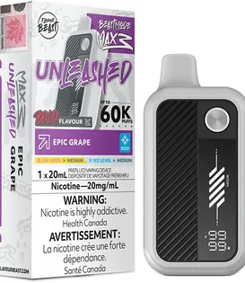 Epic Grape Ice Flavour Beast Unleashed Beast Mode Max 3 60k Rechargeable Disposable