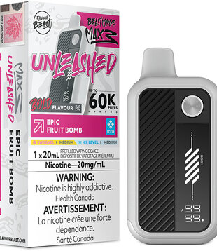 Epic Fruit Bomb Ice Flavour Beast Unleashed Beast Mode Max 3 60k Rechargeable Disposable
