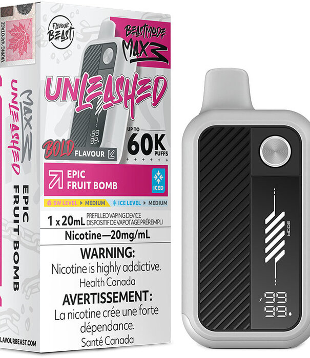 Flavour Beast Epic Fruit Bomb Ice Flavour Beast Unleashed Beast Mode Max 3 60k Rechargeable Disposable