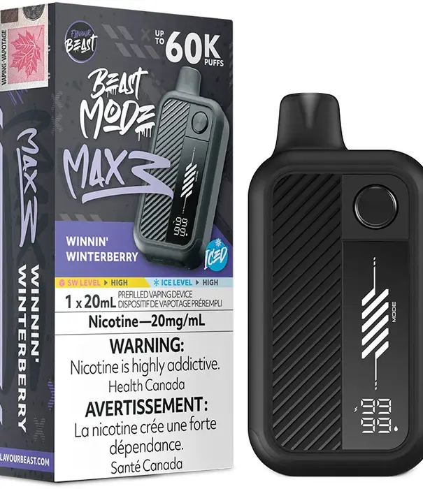 Flavour Beast Winnin Winterberry Ice Flavour Beast Beast Mode Max 3 60k Rechargeable Disposable