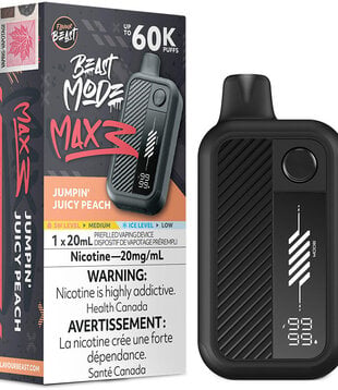 Jumpin Juicy Peach Flavour Beast Beast Mode Max 3 60k Rechargeable Disposable