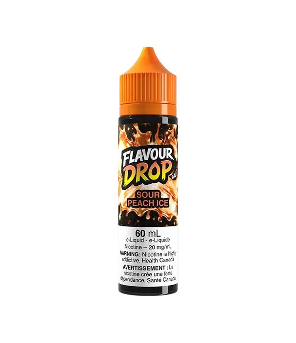 Flavour Drop Sour Peach Ice 20mg Flavour Drop Nic Salt 60ml E-liquiid
