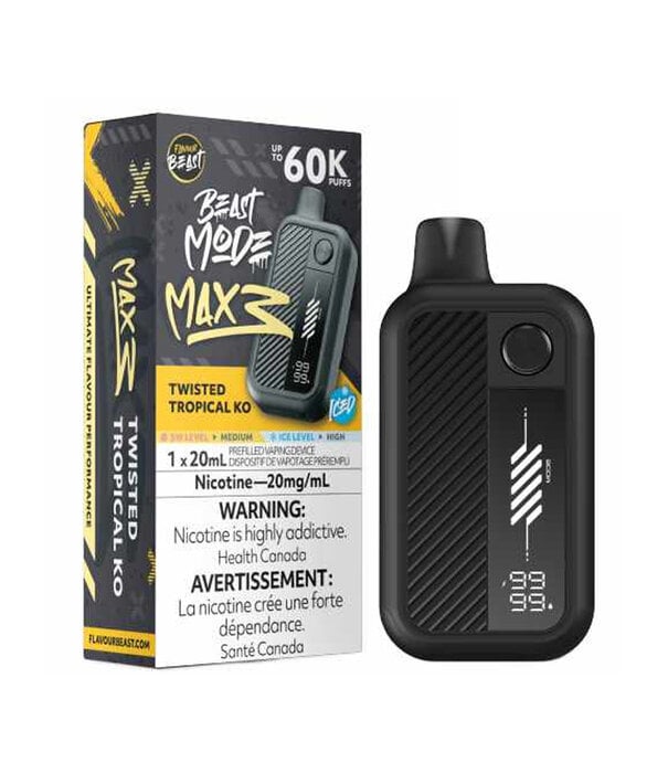 Flavour Beast Twisted Tropical KO Ice Flavour Beast Beast Mode Max 3 60k Rechargeable Disposable