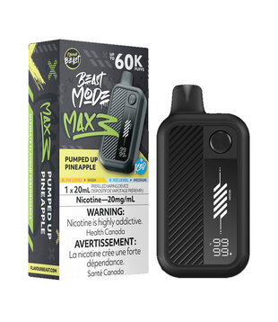 Pumped Up Pineapple Ice Flavour Beast Beast Mode Max 3 60k Rechargeable Disposable