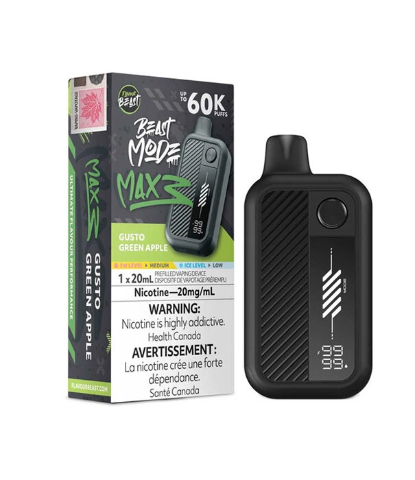 Flavour Beast Gusto Green Apple Flavour Beast Beast Mode Max 3 60k Rechargeable Disposable