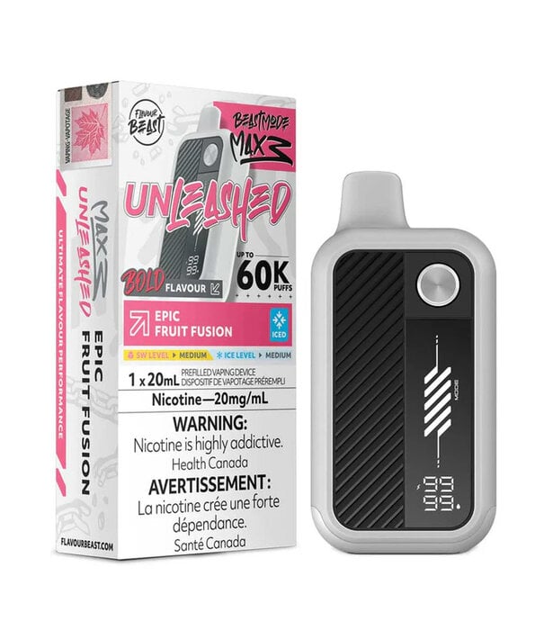 Flavour Beast Epic Fruit Fusion Ice Flavour Beast Beast Mode Max 3 60k Rechargeable Disposable