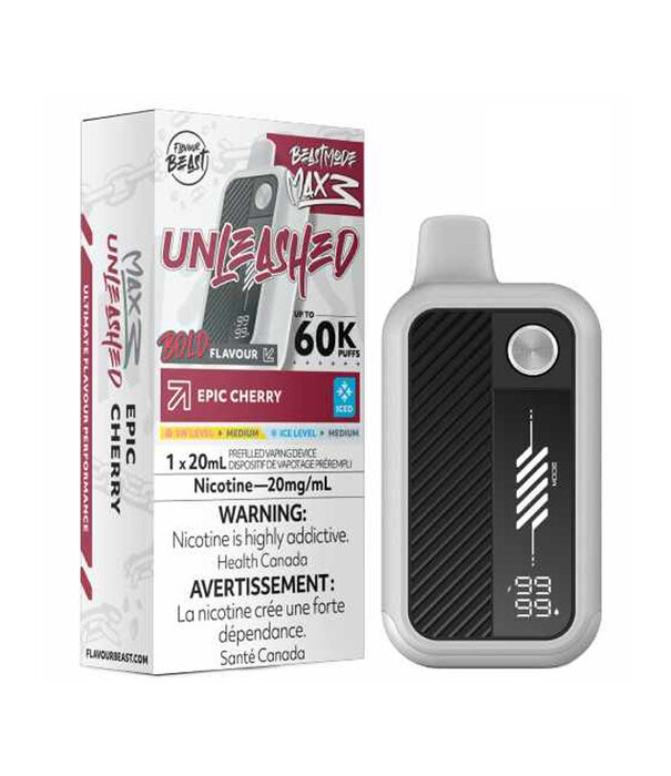 Flavour Beast Epic Cherry Ice Flavour Beast Beast Mode Max 3 60k Rechargeable Disposable