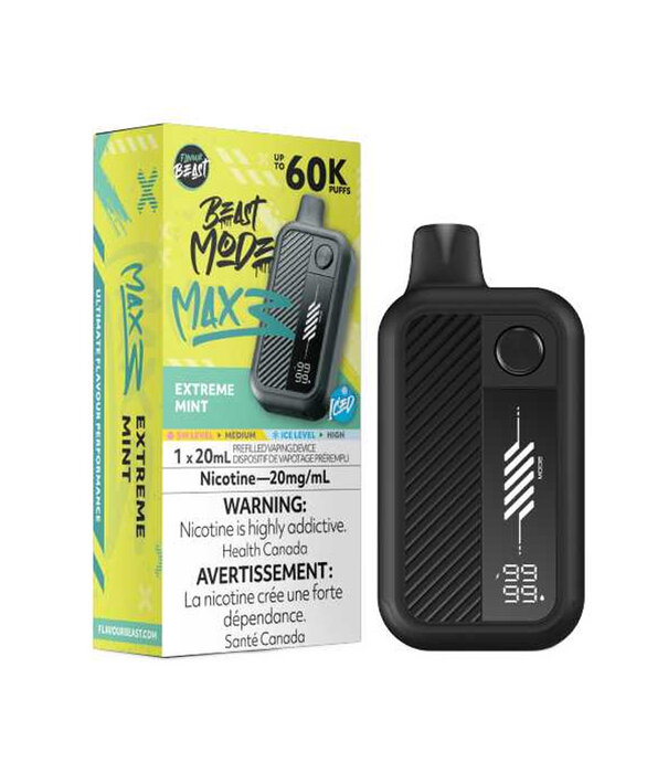 Flavour Beast Extreme Mint Ice Flavour Beast Beast Mode Max 3 60k Rechargeable Disposable
