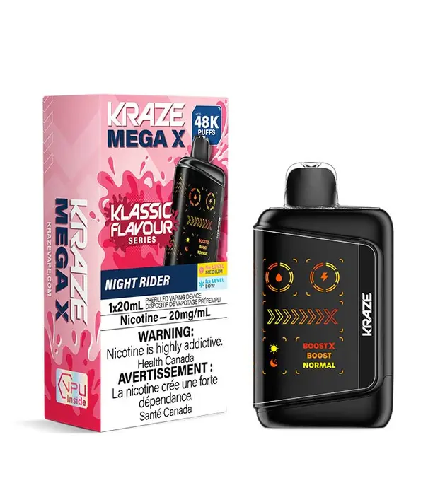 Kraze Night Rider Kraze Mega X 48k Rechargeable Disposable