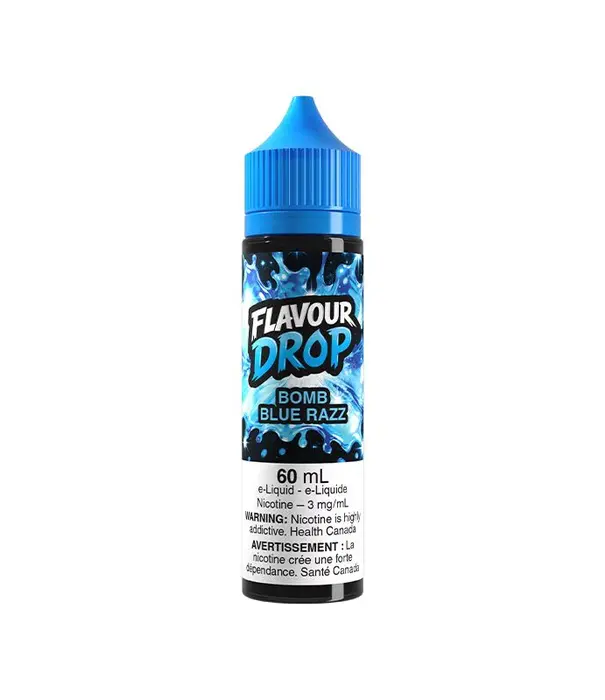 Flavour Drop Bomb Blue Razz 6mg Flavour Drop 60ml Freebase E-liquid