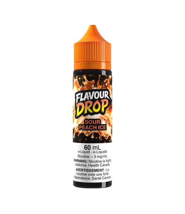 Flavour Drop Sour Peach Ice 6mg Flavour Drop 60ml Freebase E-liquid