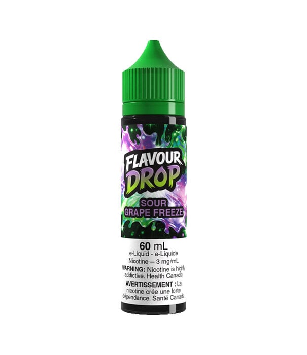 Flavour Drop Sour Grape Freeze 6mg Flavour Drop 60ml Freebase E-liquid