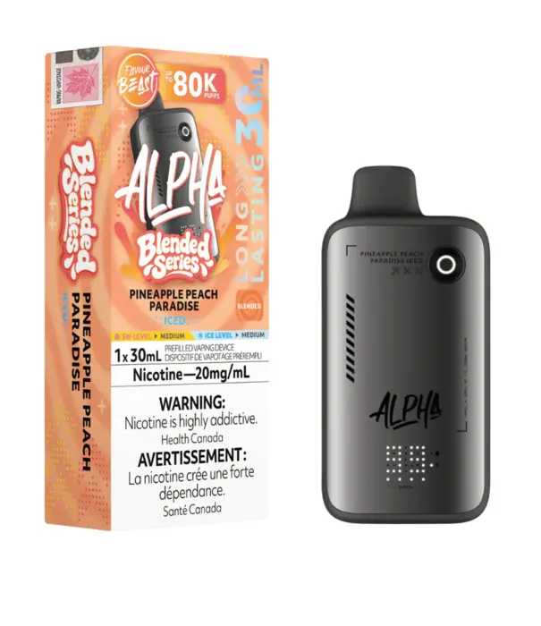 Flavour Beast Pineapple Peach Paradise Ice Flavour Beast Alpha Blended Series 80k Rechargeable Disposable