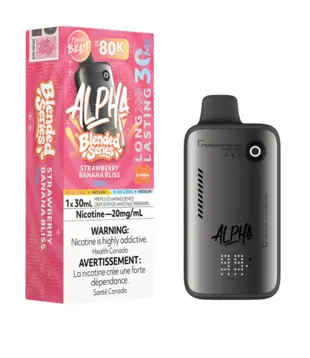 Strawberry Banana Bliss Ice Flavour Beast Alpha Blended Series 80k Rechargeable Disposable